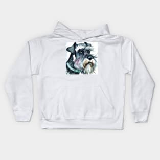 Miniature Schnauzer Watercolor - Gift For Dog Lovers Kids Hoodie